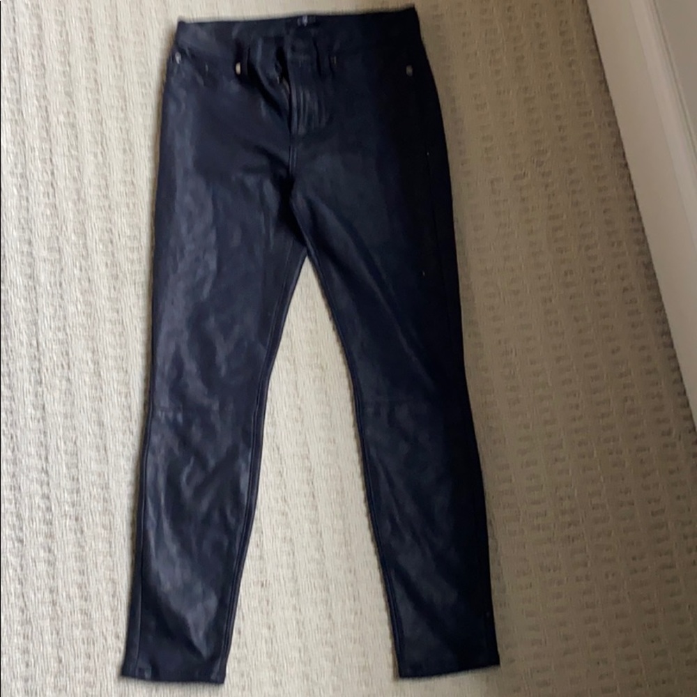 Black leather pant with soft suede texture